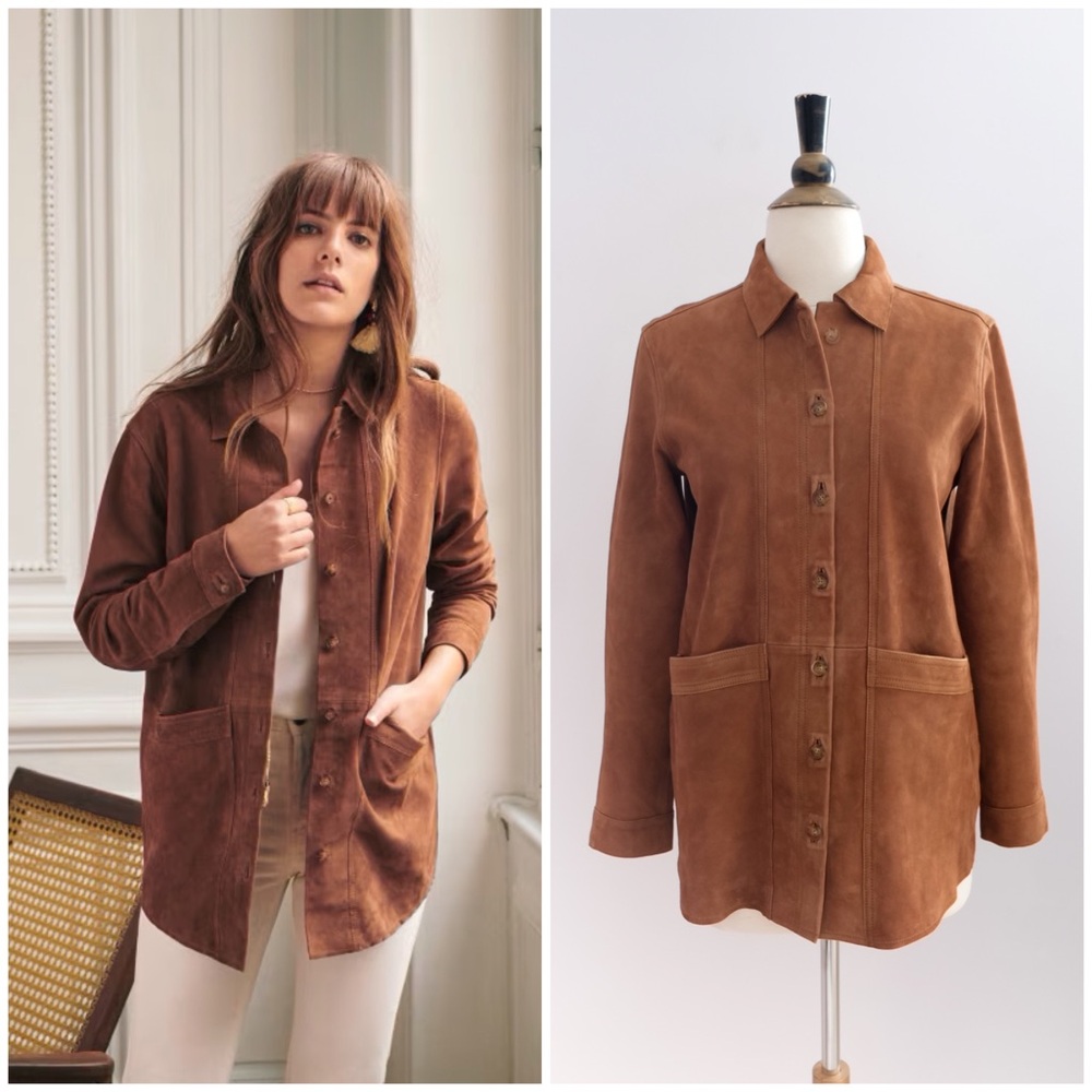 Sézane Will Jacket in Goat Suede • XS